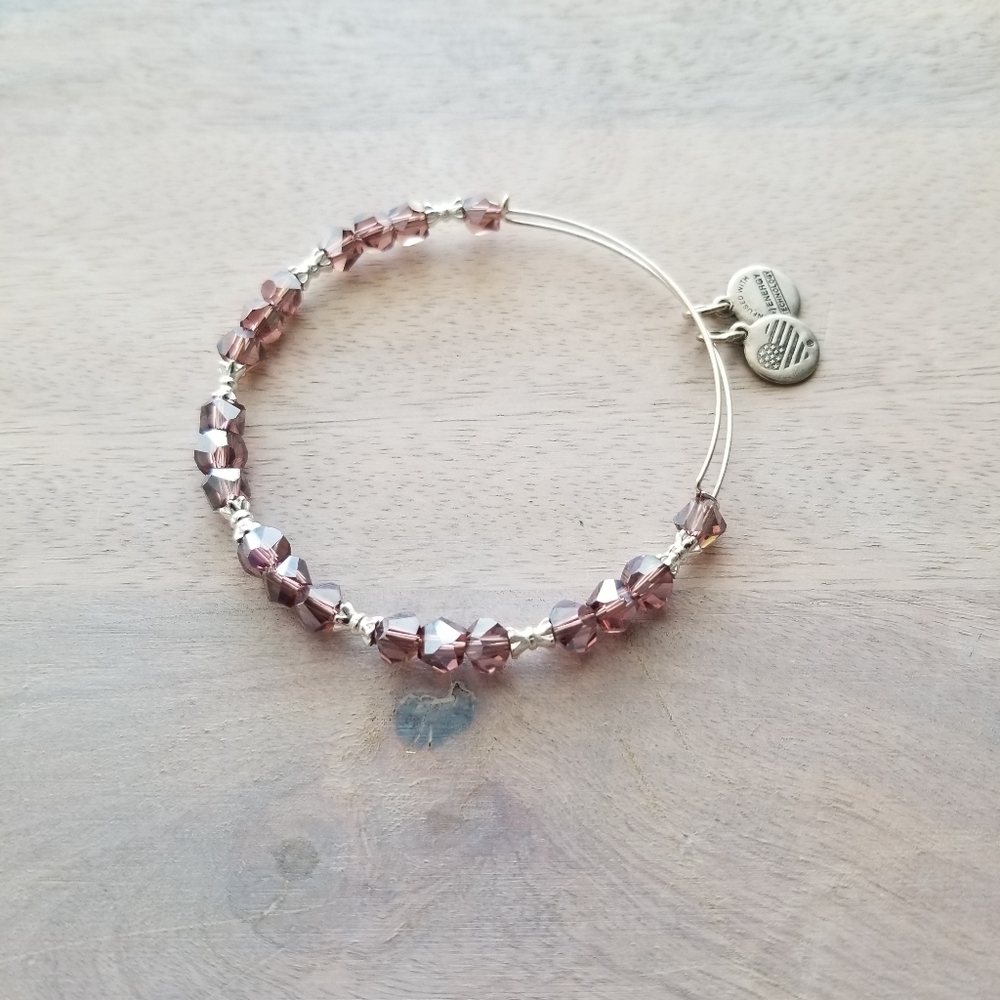 Alex and Ani Purple Beaded Bangle